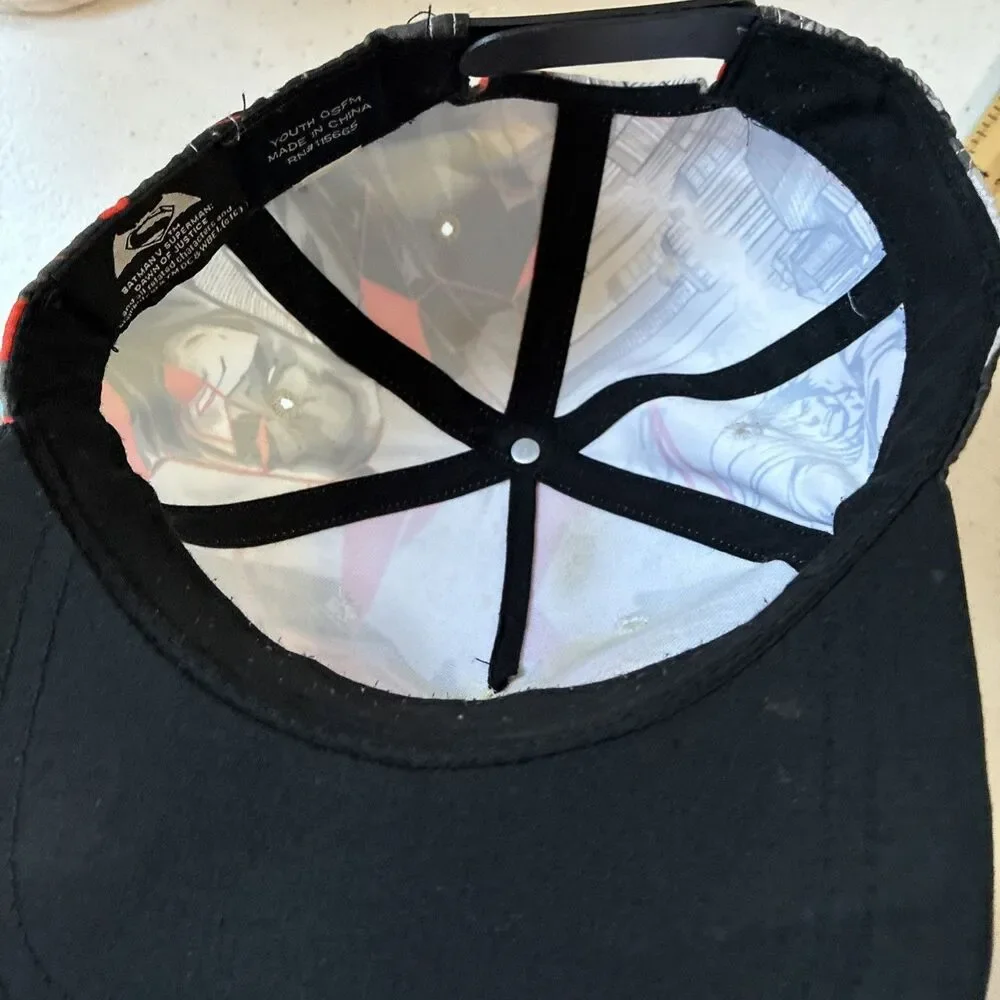 Youth Batman Vs Superman Dawn Of Justice SnapBack Hat VTG Cap Dc Comic OSFM